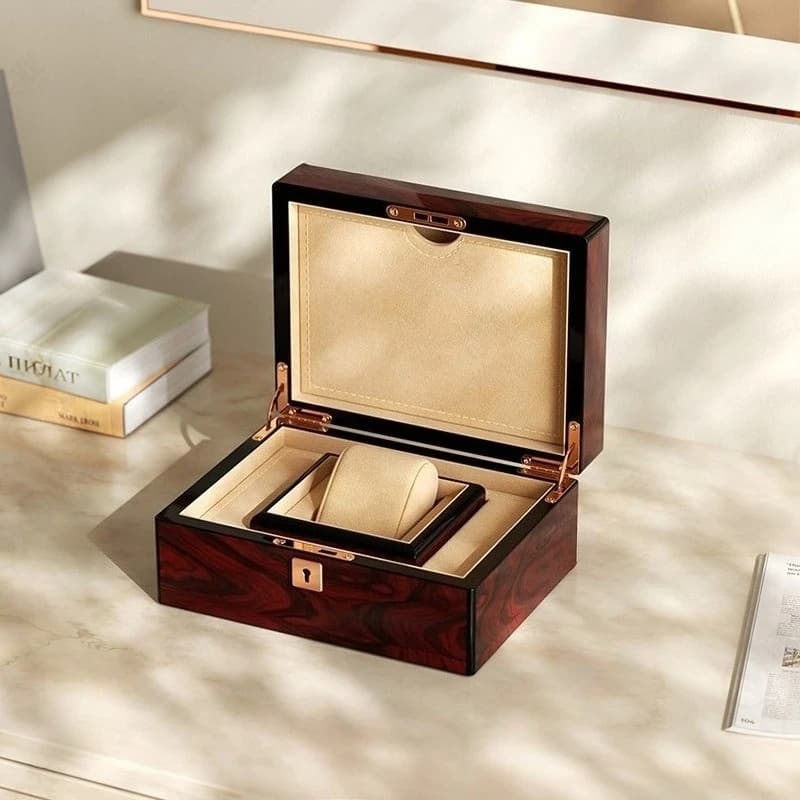 Wooden Watch Box Men Luxury Watches Storage Boxes Travel Protect Watch Display Case Organizers Packaging Showcase Supplies Gift