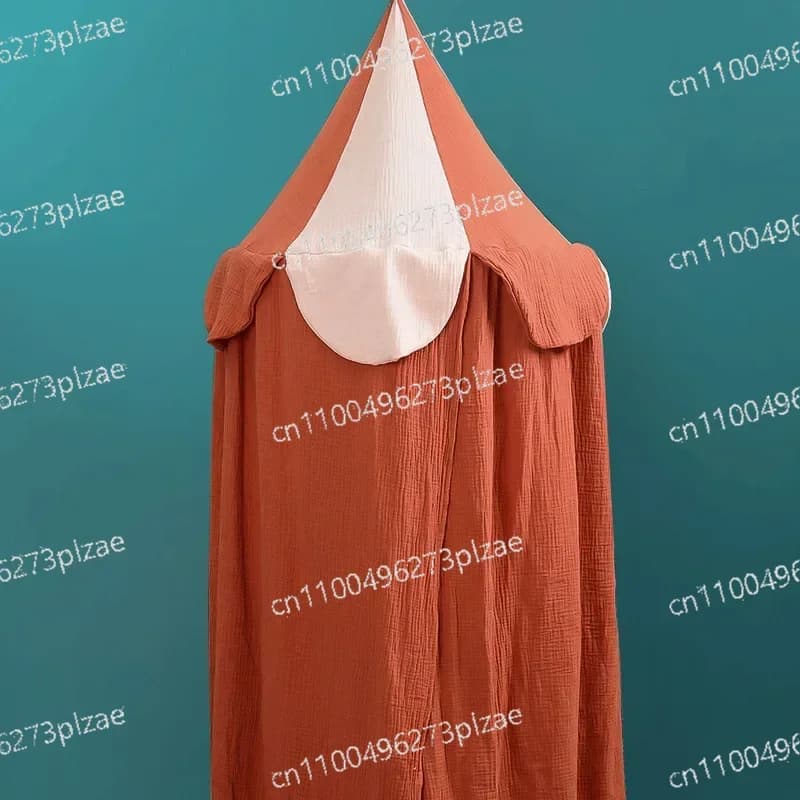 Nordic Style Double Layer Gauze Bed Canopy Pure Cotton Breathable Anti Mosquito Cover