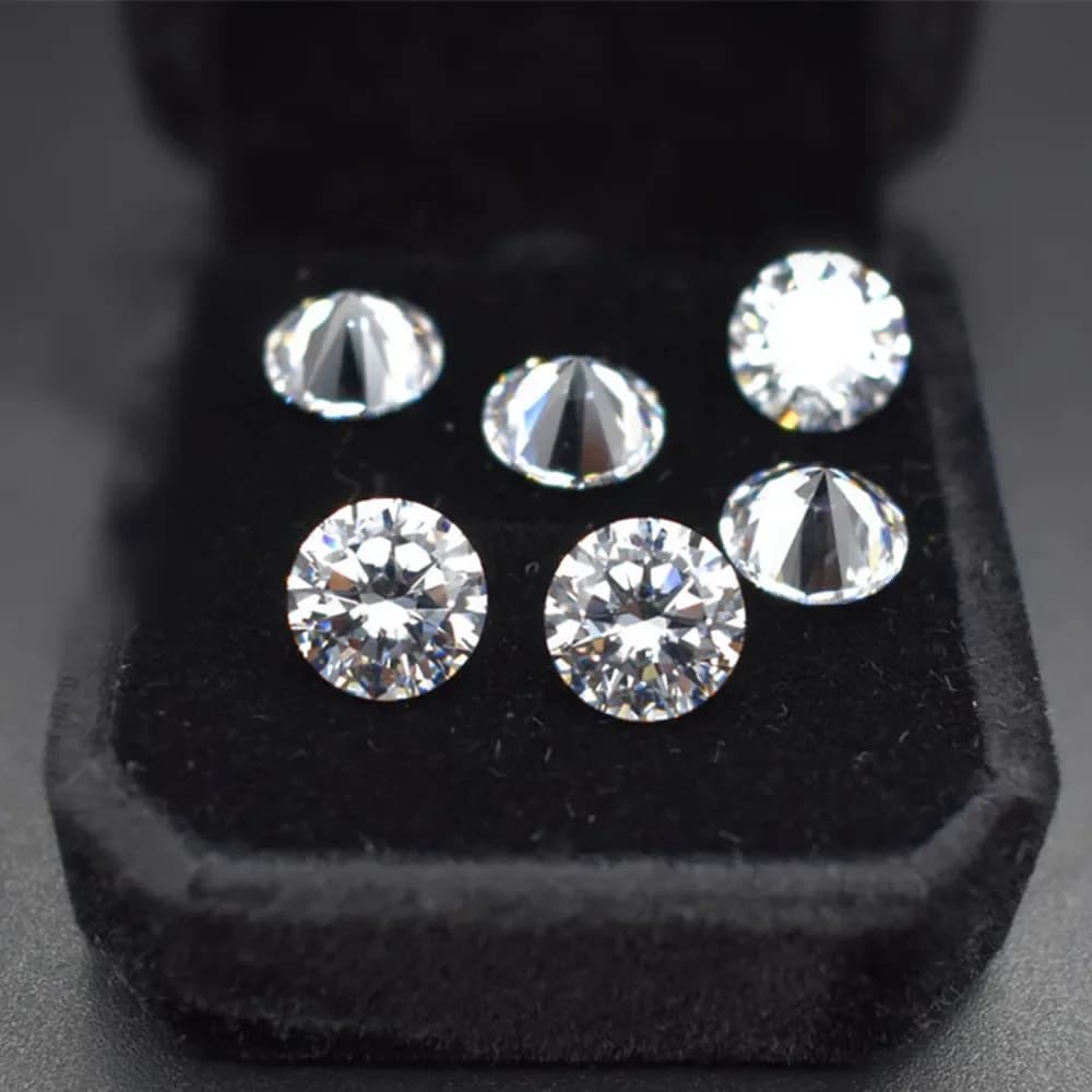 Zirconia Cubica Taglio Brillante Rotondo Grado AAA, 8 Cuori e 8 Frecce, Taglio Brillante, Zirconia Cubica Bianca Trasparente