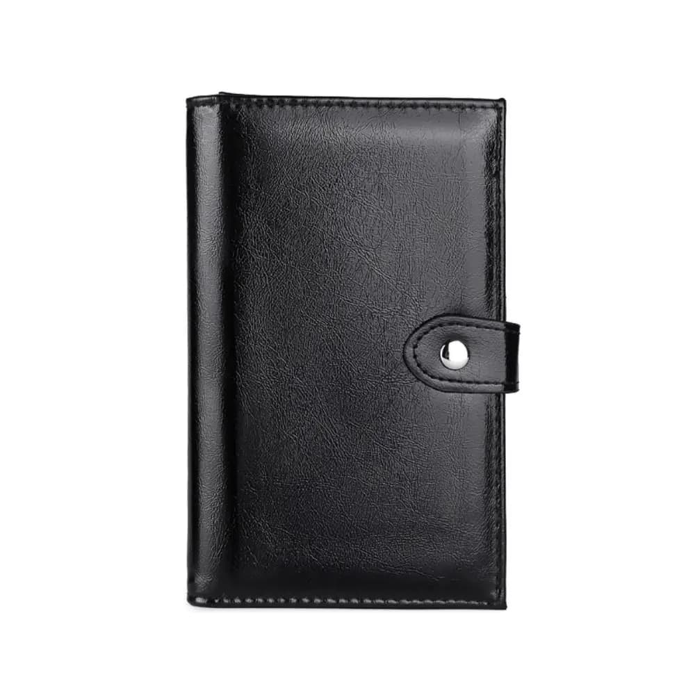 Card Holder PU Leather Passport Bag Passport Cover Ticket Holder Passport Clip Purse RFID Anti-theft Storage Card Bag Men