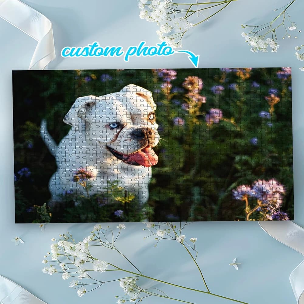 35/150/300/500pcs UV Print Dog Customized Poster Custom DIY Personalised Photo Portrait Puzzles For Bedroom Desk Decor Love Gift