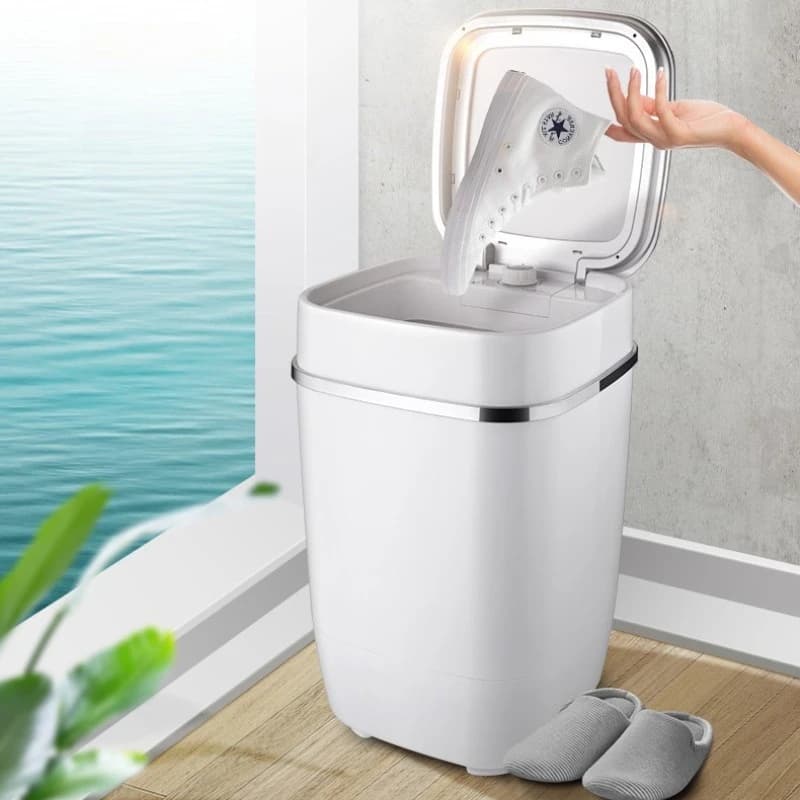 Mini Semi-Automatic Shoe Cleaner: Ideal for Students with Soft Brush for Canvas Shoe shoes washer machine