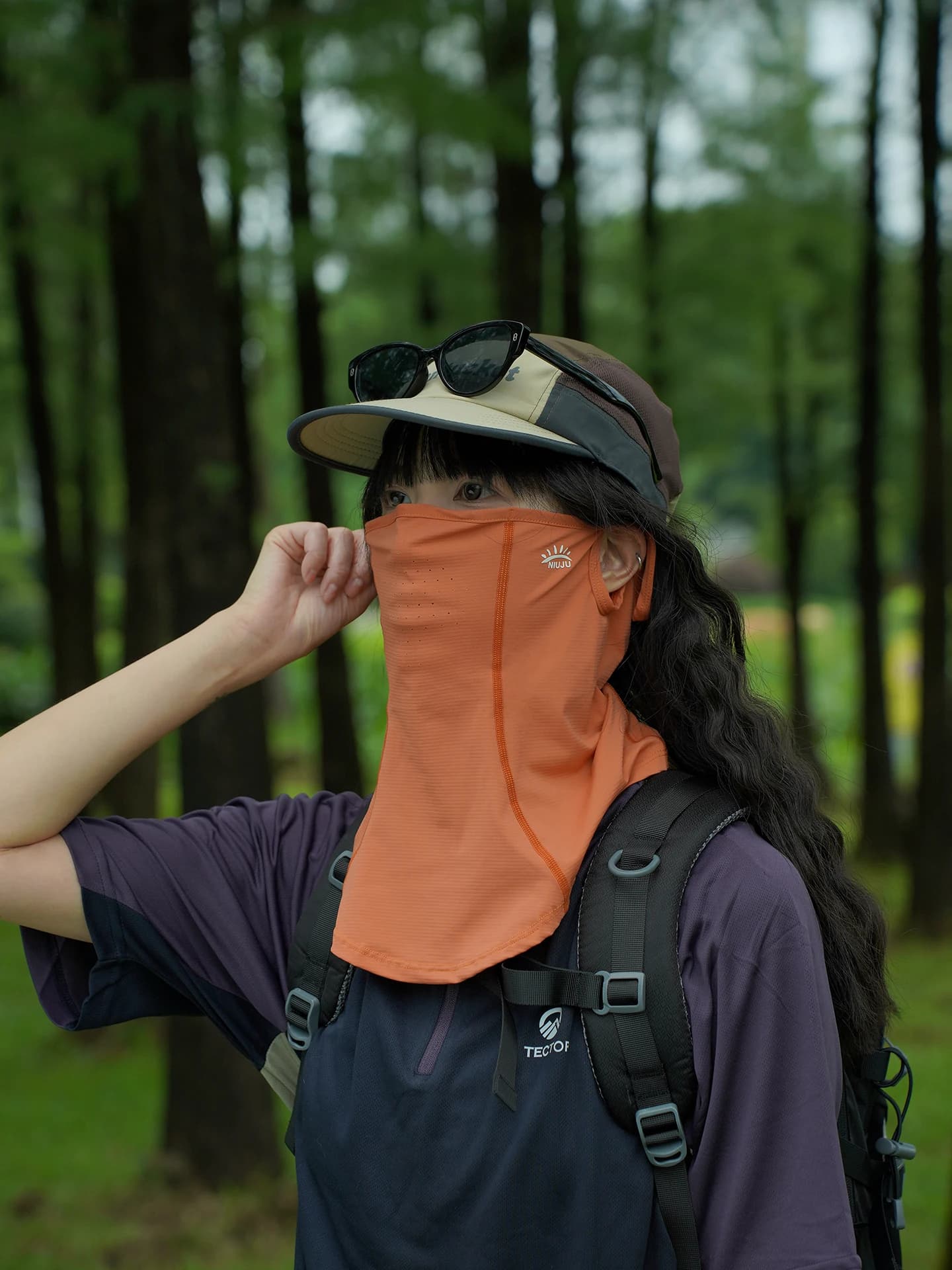 Outdoor Climbing Cycling Driving Ear Hanging Face Mask Men's Summer Thin Breathable Sunshade UV Protection Face Cover