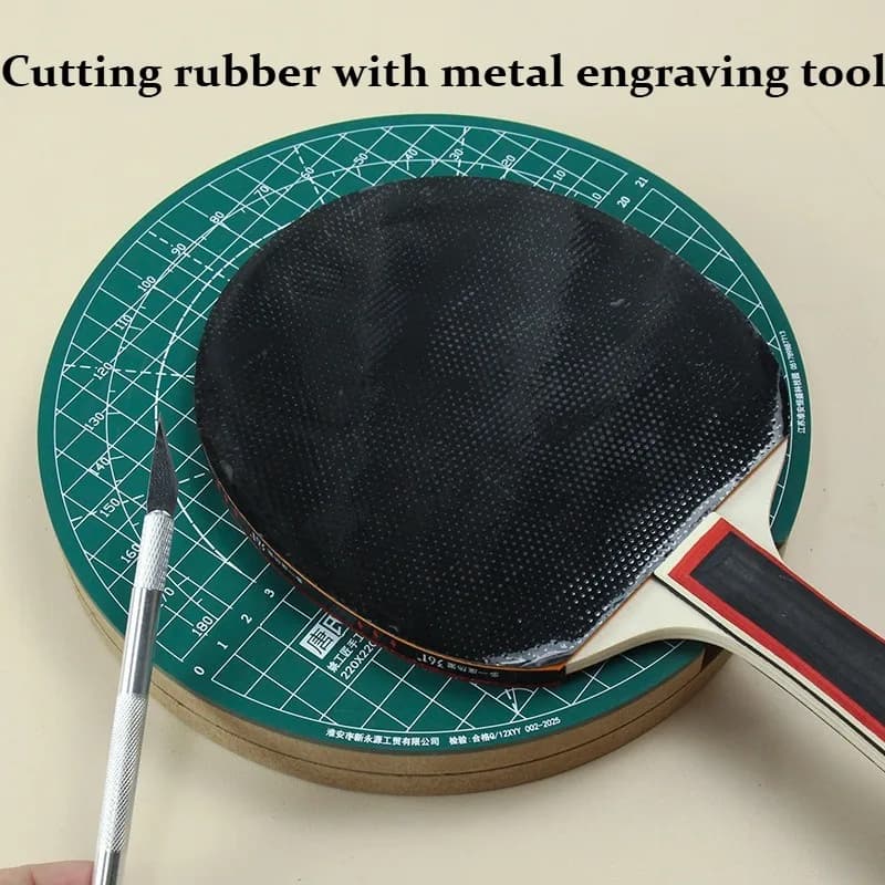 Tang Shi Ping Pong Rack Rubber Rotary Cutting Workbench Tool to Paste Ping Pong Collar Working Mat Robust and Durable