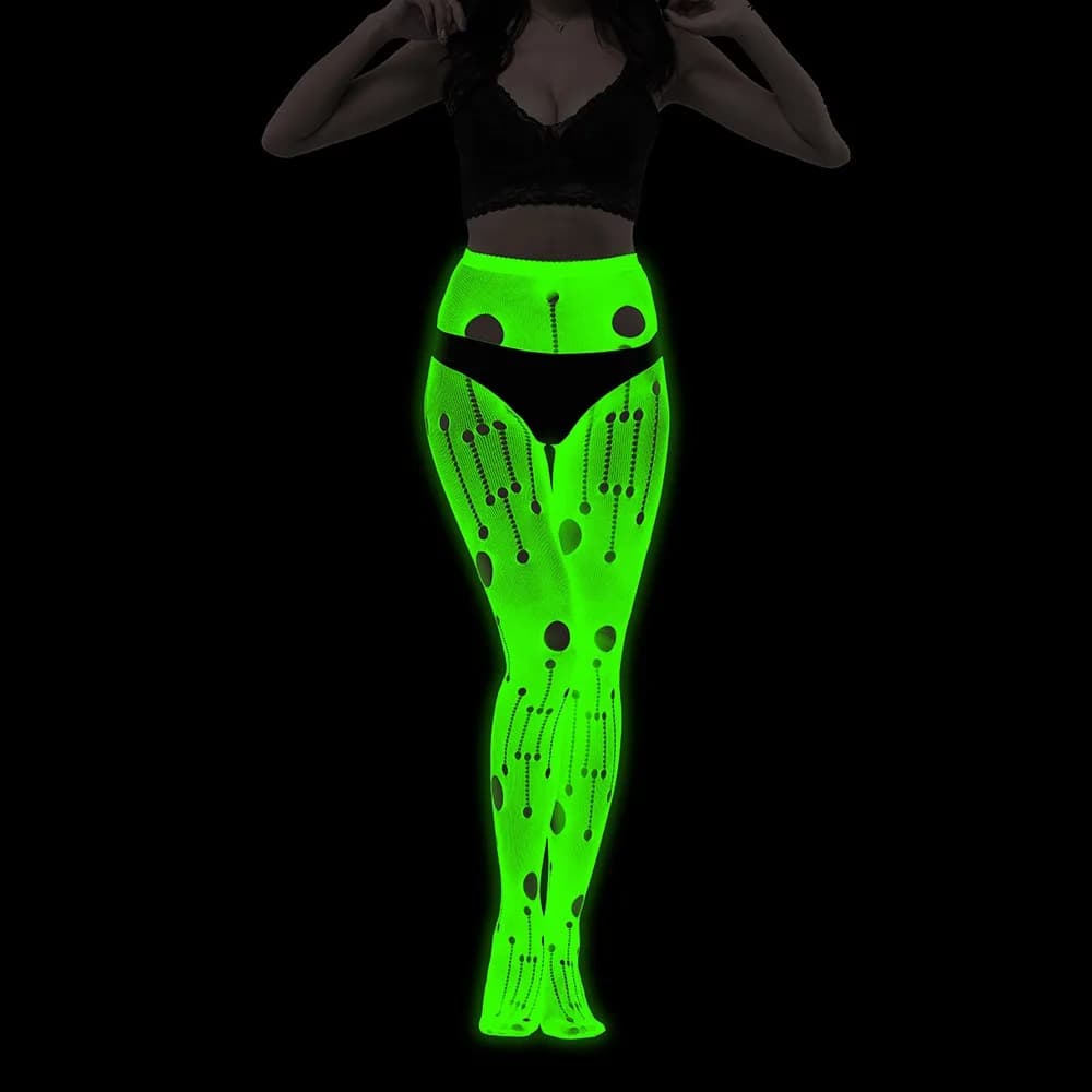 Fashion Spandex Glow In The Dark Stockings Fishnet Noctilucent Noctilucent Stockings Nylon Fishnet Stockings Women