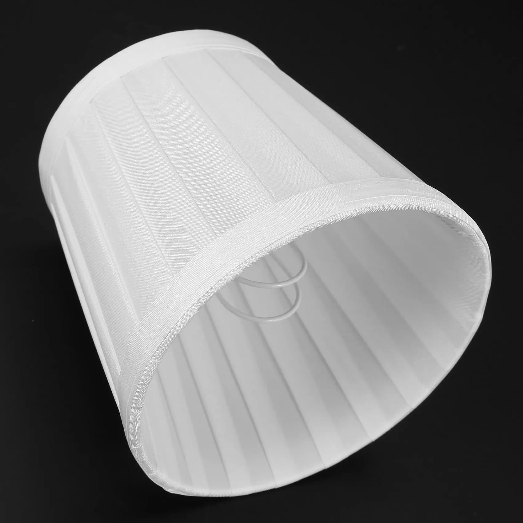 AA05 2X Paralume Vintage in Tessuto per Lampada da Tavolo, Scrivania, Letto, Supporto per Lampadario Bianco