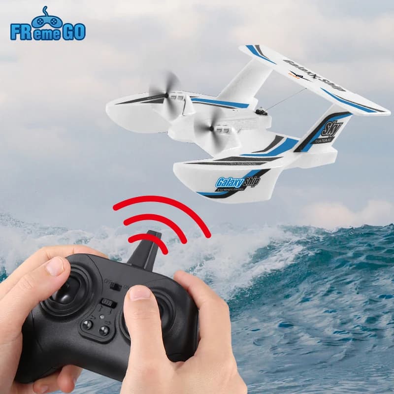 KF603 RC aliante 2.4G 3CH Sea And Air RC aereo barca EPP Foam Water Land Flying Airplane Toys regalo per ragazzi