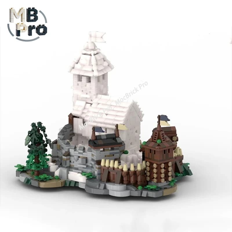 MOC Mini Castello Storico Residenza del Duca Martin Blocchi da Costruzione Fortezza di Blaustein Residenza Nobile Mattoncini da Assemblare Decorazione Regalo