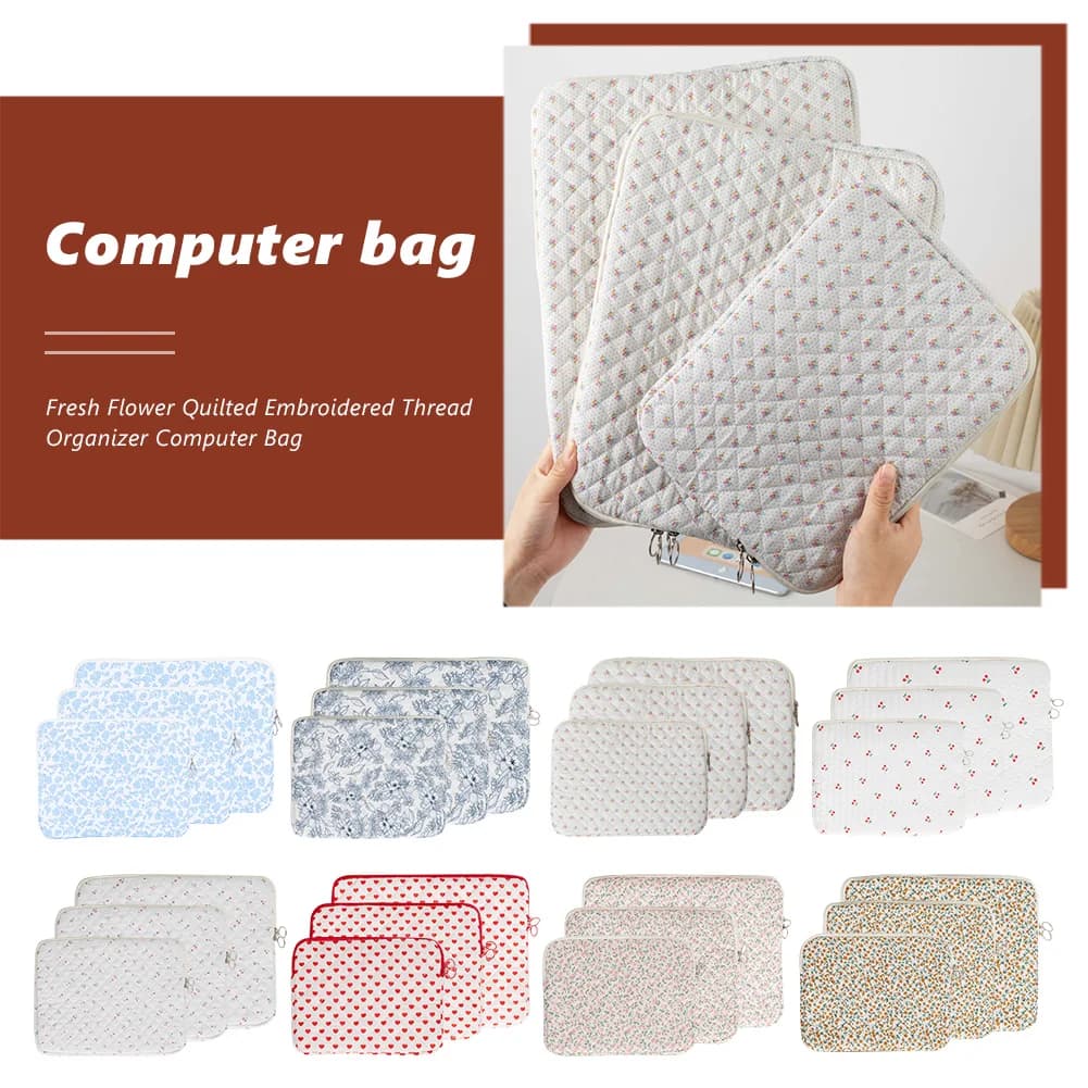 Custodia per Laptop 11/13/15 Pollici, Borsa Floreale per Laptop, Custodia per Trasporto Laptop, Accessori per Ufficio