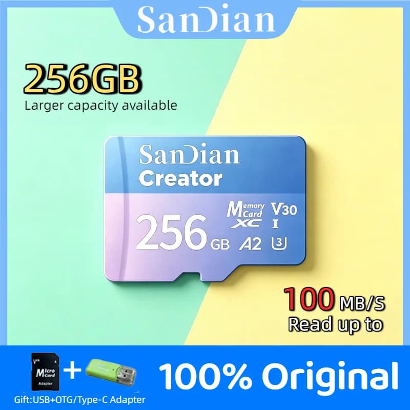 Original 128GB 256GB V30 C10 High Endurance Micro TF SD Card Memory For Dash Cam Home Security Surveillance Multi Device