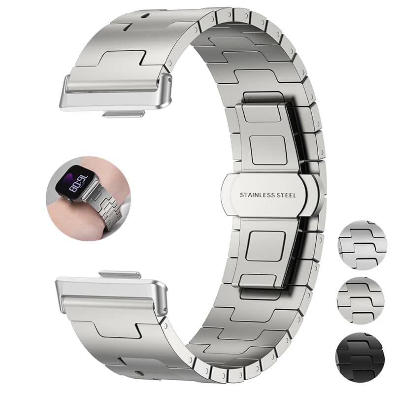Cinturino in titanio per Huawei Watch Fit 4/4 Pro Cinturino con chiusura pieghevole in metallo di lusso per Huawei Band Fit3 Bracciale Smartwatch aziendale