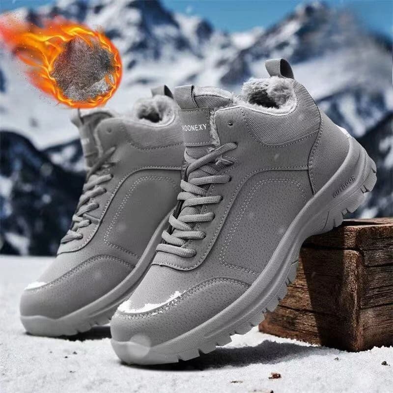 Men Winter Boots Thermal Snow Boots For Men Waterproof Anti Slip Warm Plush Hiking Shoes Lightweight Outdoor Work Boots