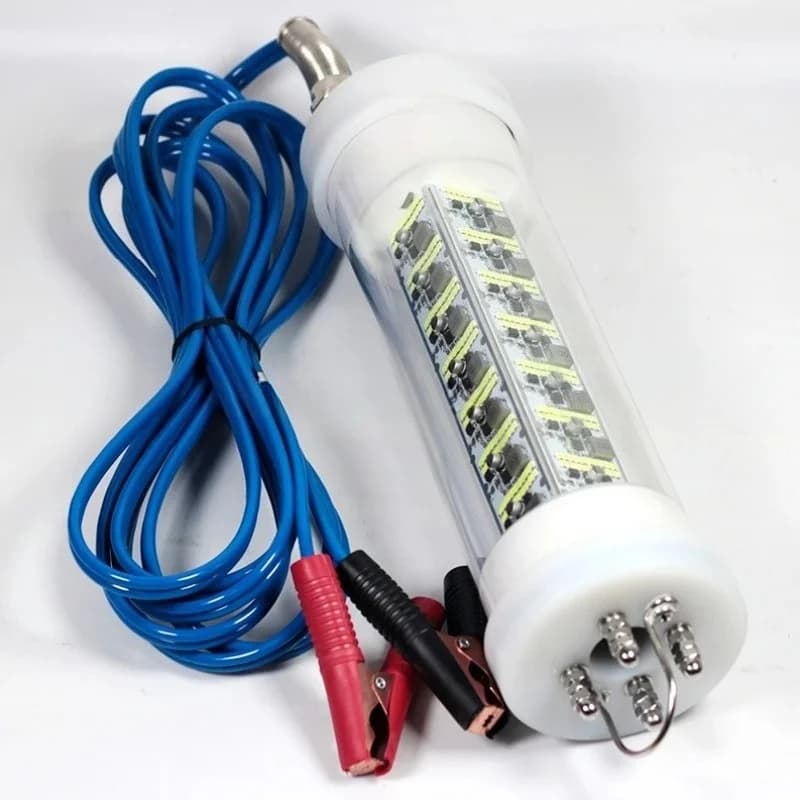 Luce LED per Pesca, 140W-600W 12V 24V, Lampada Subacquea Verde IP68 Impermeabile, per Pesca Notturna in Barca, Esca per Calamari, Uso Marino