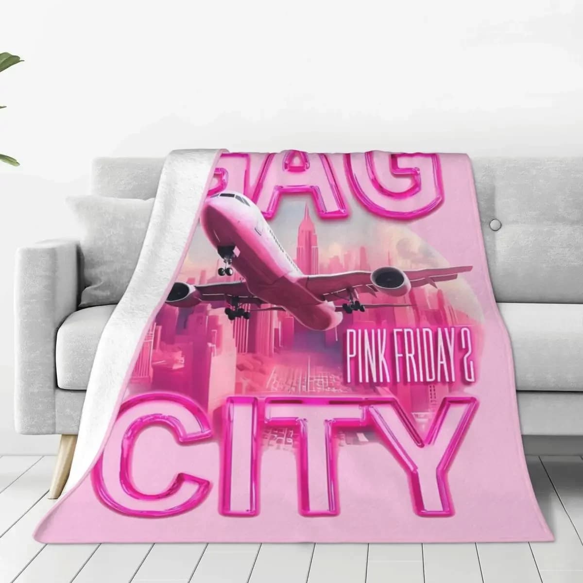 Aereo Nicki Minaj Queen Of Rap In Gag City coperta flanella fantastica coperta traspirante per divano letto decorazione tessile
