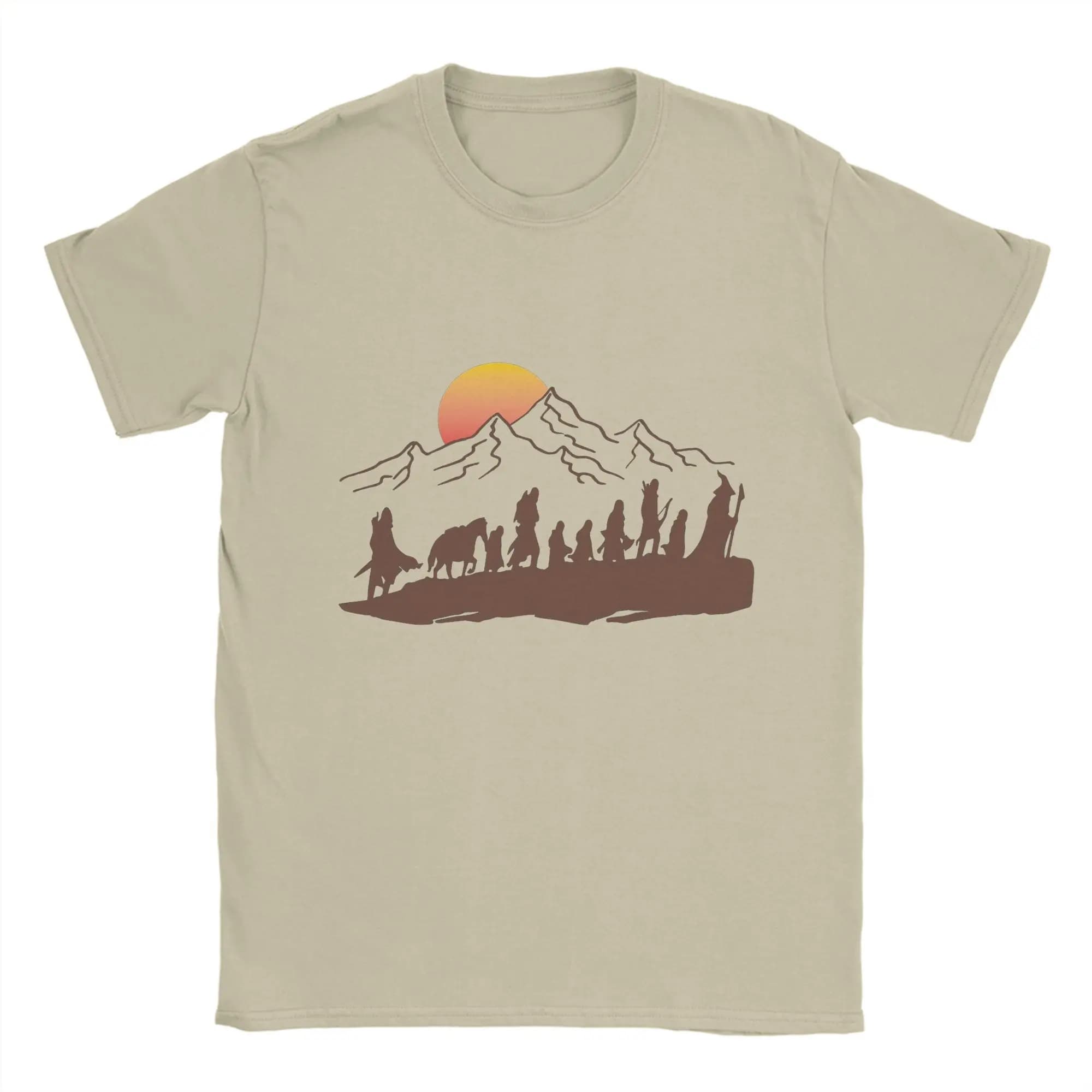 L-Lords Of The R-Rings T-shirt Beach The Fellowship T-shirt in cotone per uomo T-shirt casual a maniche corte
