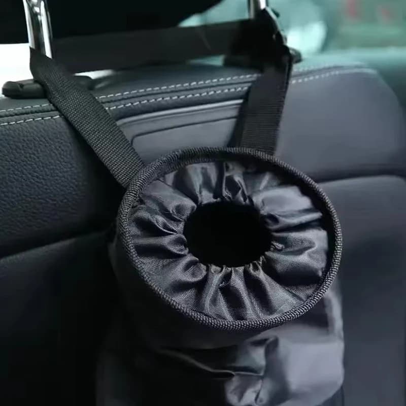1 pz Contenitore per rifiuti da appendere al schienale del sedile auto, in tessuto Oxford, per sacchi della spazzatura e rifiuti, attrezzo per la pulizia dell'auto