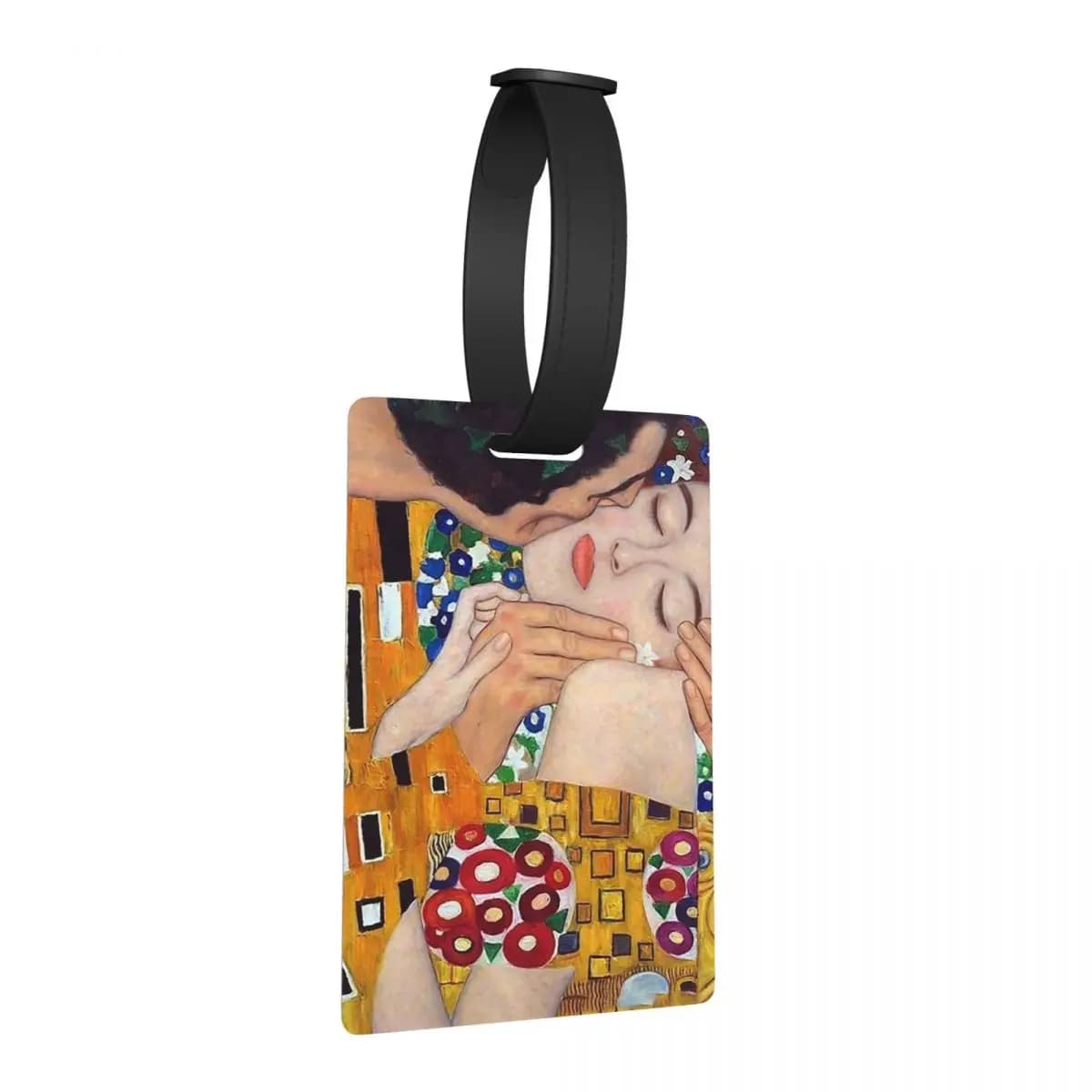 The Kiss di Gustav Klimt, etichette per bagagli, accessori per valigie, etichetta per bagaglio da viaggio, porta etichette, identificativo, nome, indirizzo