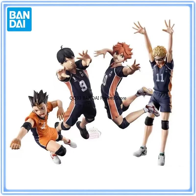 BANDAI Anime originale Haikyuu!! Yu Nishinoya Tobio Kageyama Shoyo Hinata POSING FIGURE Modello d'azione Ornamenti per il desktop