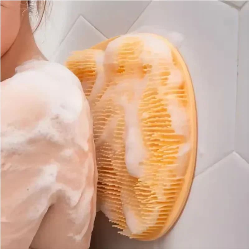 Spazzola Esfoliante per Massaggio Doccia, Tappetino Antiscivolo per Bagno, Spazzola per Massaggio Schiena, Strumento in Silicone per Lavaggio Piedi e Pulizia Corpo