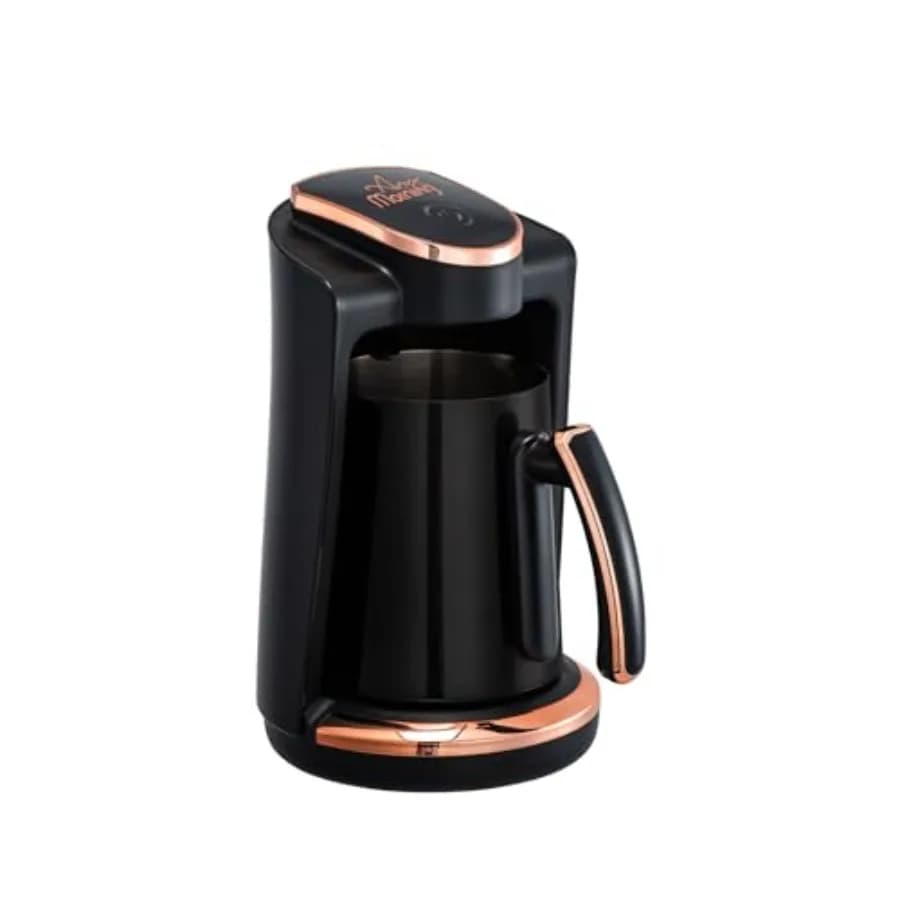 Turkish Greek Coffee Maker-Machine, 1 to 4 Cups Capacity, 100% Free, 400W Electric Coffee Pot with Cook Sense Technology, Anti-