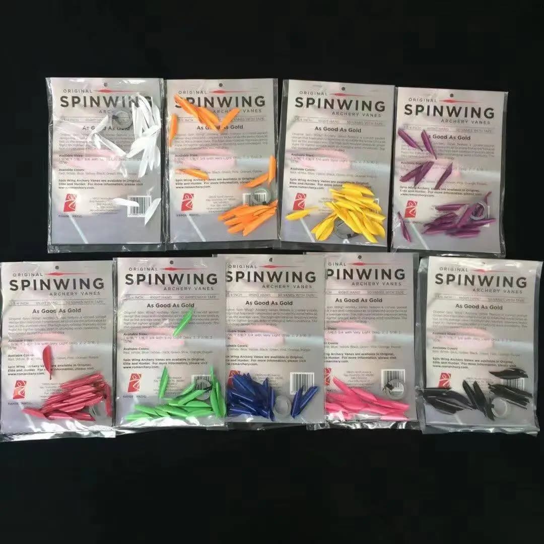 Piume a spirale da 1,75 pollici, 50 pz, per frecce, alette in plastica per tiro con l'arco, alette destre, accessori per tiro al bersaglio e caccia