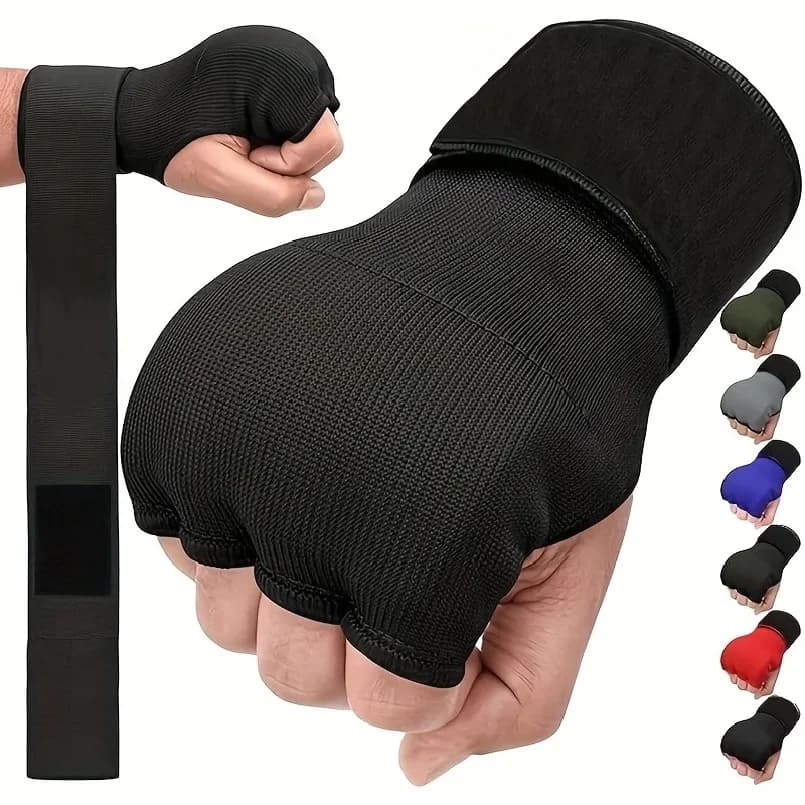 Half-Finger Boxing Gloves Thickened Foam Padding Gym Sanda Muay Thai Fighting Training Hand Wrap Inner Gloves