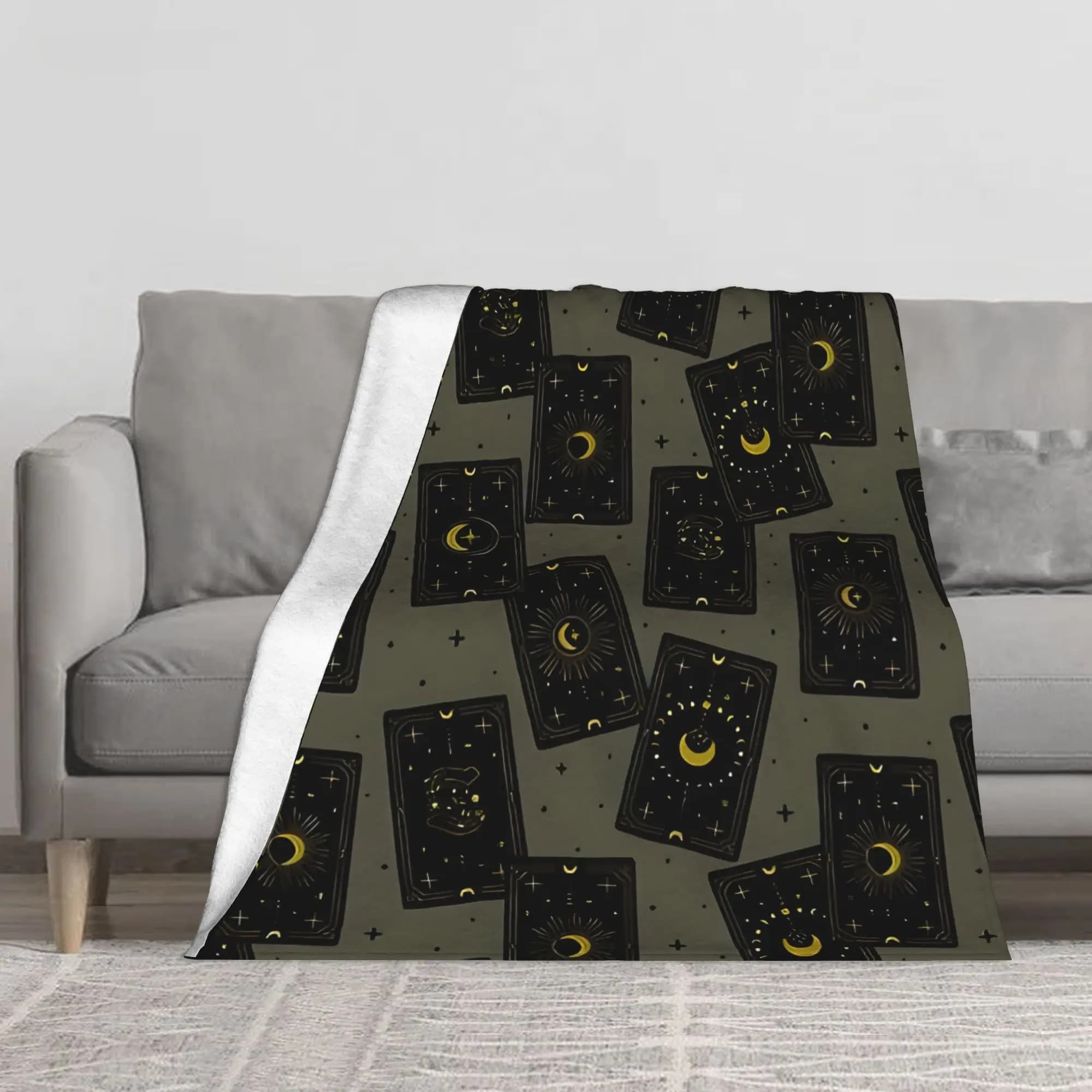 1PC Tarot Cards Blanket Throw Super Cosy Plush Living Room Sofa