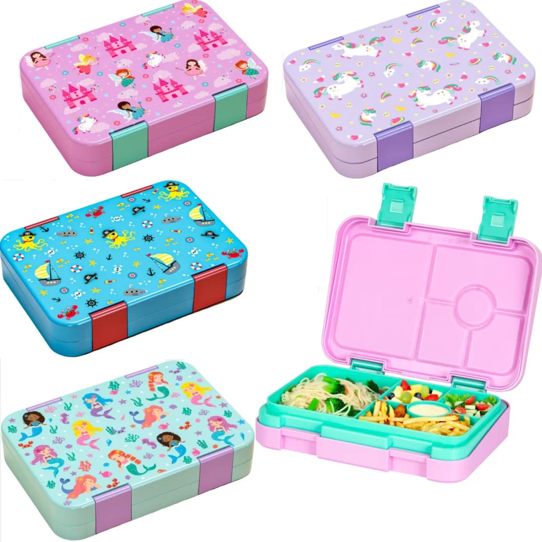 37 once Adorabile cartone animato stampato Bento Box Microonde Diviso Lunch Box Contenitore per snack a tenuta stagna senza BPA per picnic scolastico