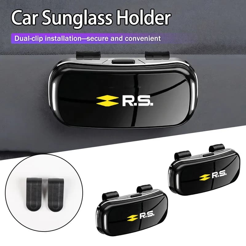 Car Sunglass Holder Case Glasses Clip Sun Visor Organizer Accessories For Renault Koleos Megane Espace Kadjar Duster Symbol Scen