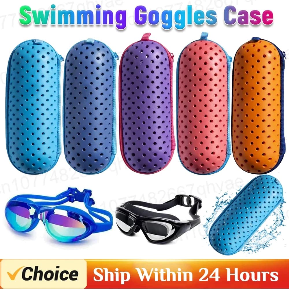 1pc Man Portable Breathable Swim Glasses Storage Box EVA Glasses Sunglasses Box Reading Bag Glasses