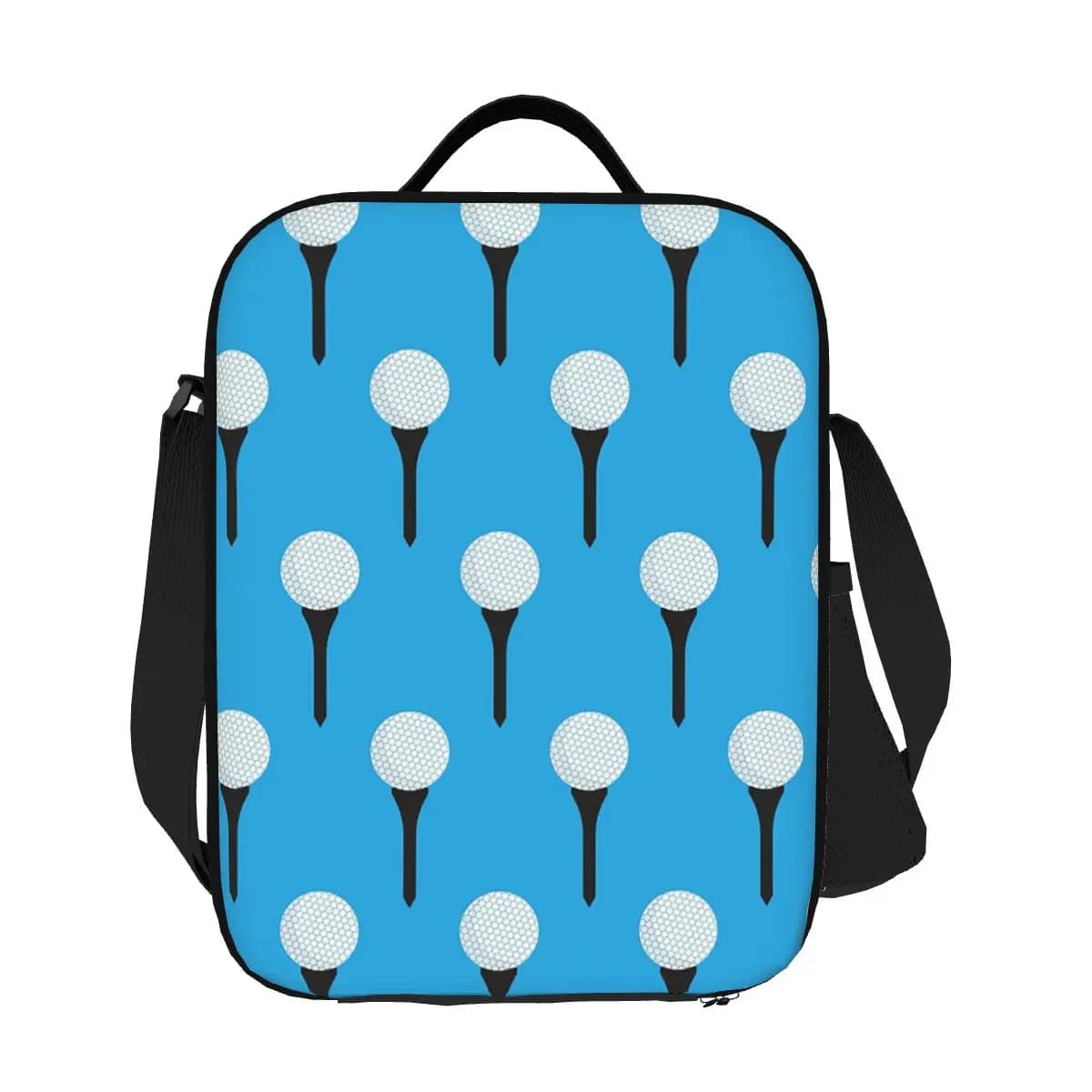Pallina da golf e modello a T (blu ciano) Borse per il pranzo Bento Box isolato Borsa per il pranzo impermeabile Borse da picnic riutilizzabili Borsa termica