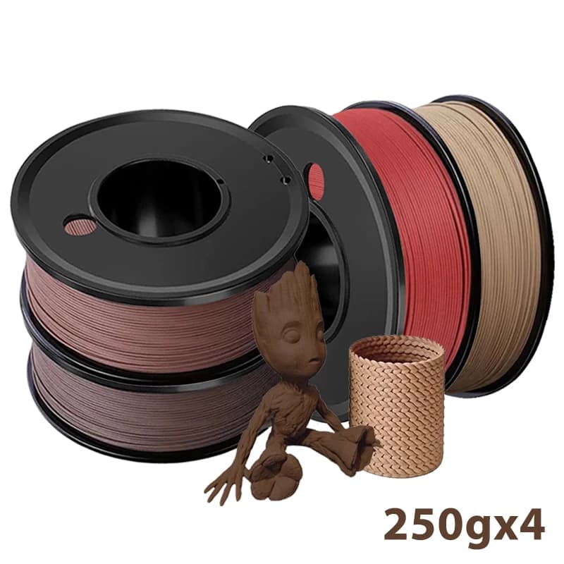 PLA Filament for 3D Printer 250gx4 1,75 mm Red Ebony Sandalwood 250g 1 kg 3D Printing Materials Light Walnut Filament PLA