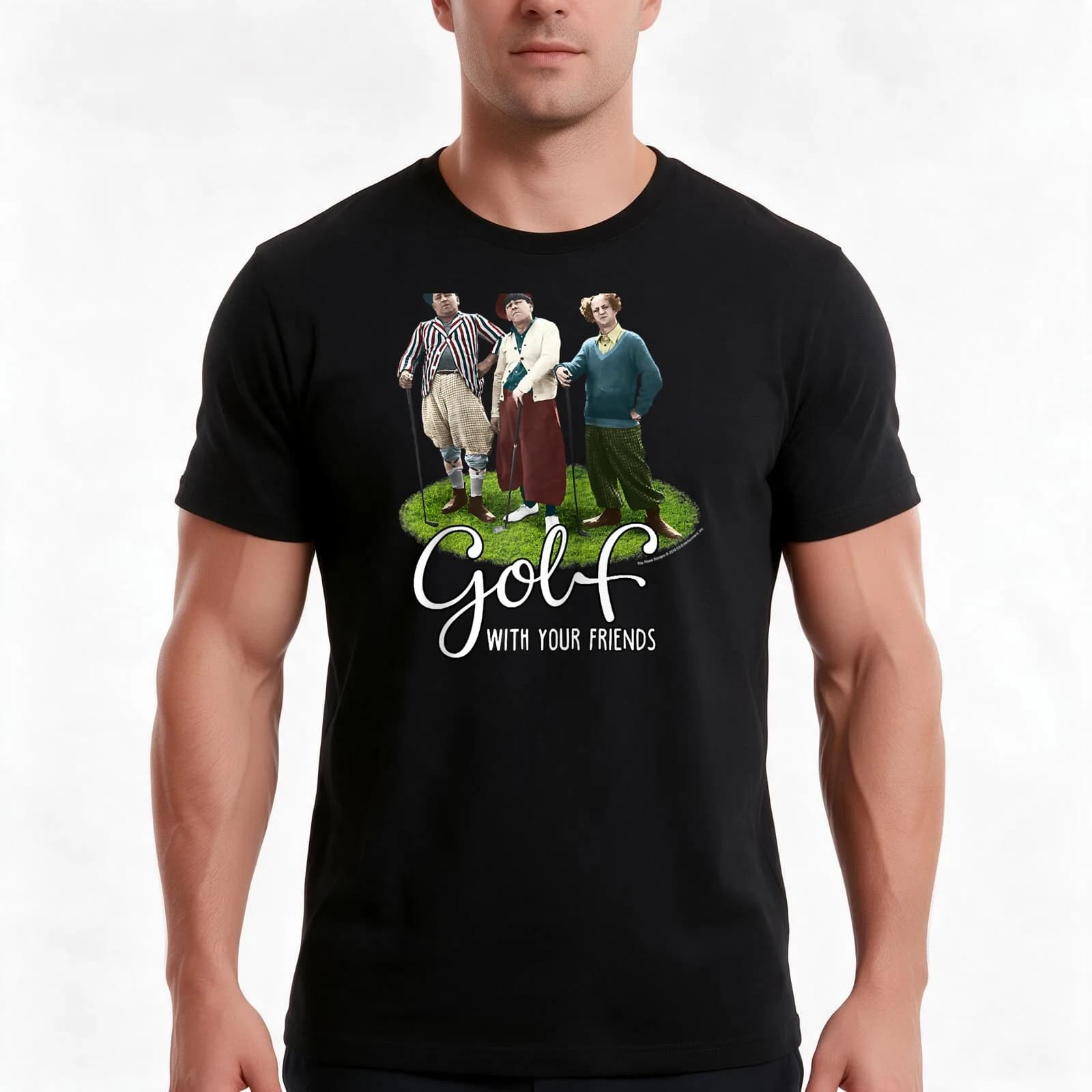 S- He Hree Sooges Golf Wih Your Friends Raglan Baseball Ee T-Shirt, Summer Casual Cotton Tee, Oversized Streetwear Tops