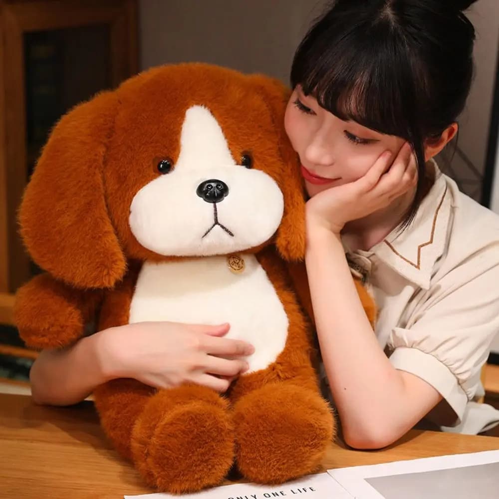 Peluche gigante simulato: Cane seduto, Gatto Blu, Lupo Grigio Pigro - Cuscino Morbido e Carino per Dormire - Regali di San Valentino