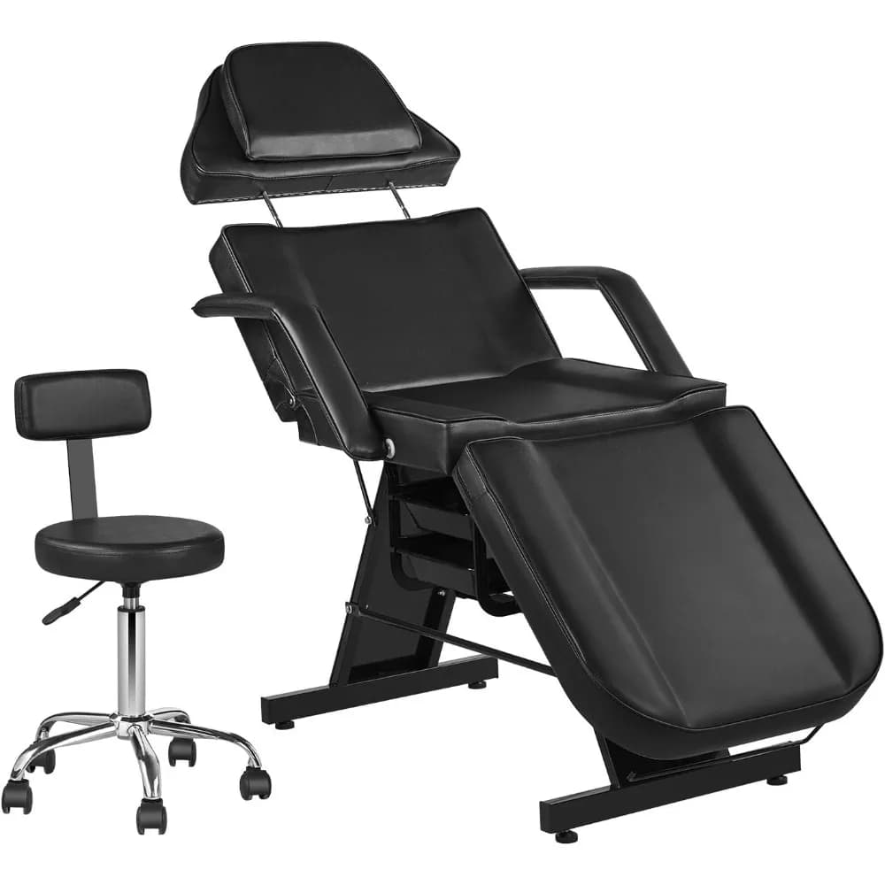 Poltrona per tatuaggi per poltrona per il viso per lettino per spa per artisti, lettino per ciglia professionale con cuscino in memory foam, personalizzato