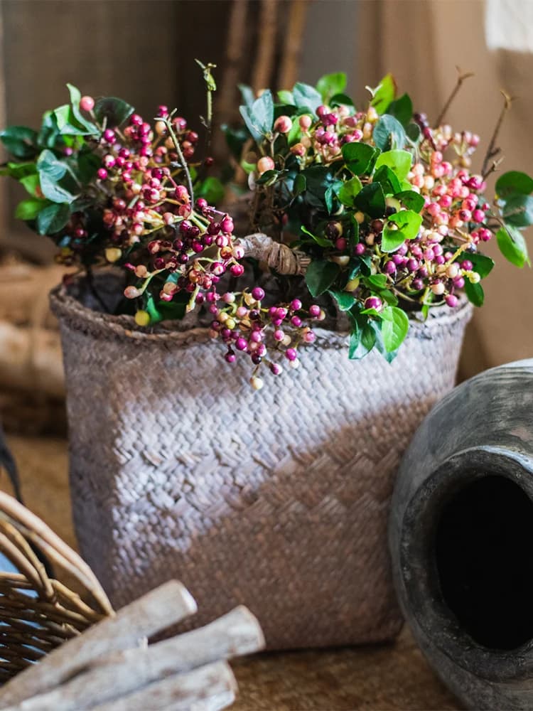 Realistic Artificial Plant Coppers, Fin Flowers, Biodiversity Coppers, Dry Flowers, Table Decoration Ornaments