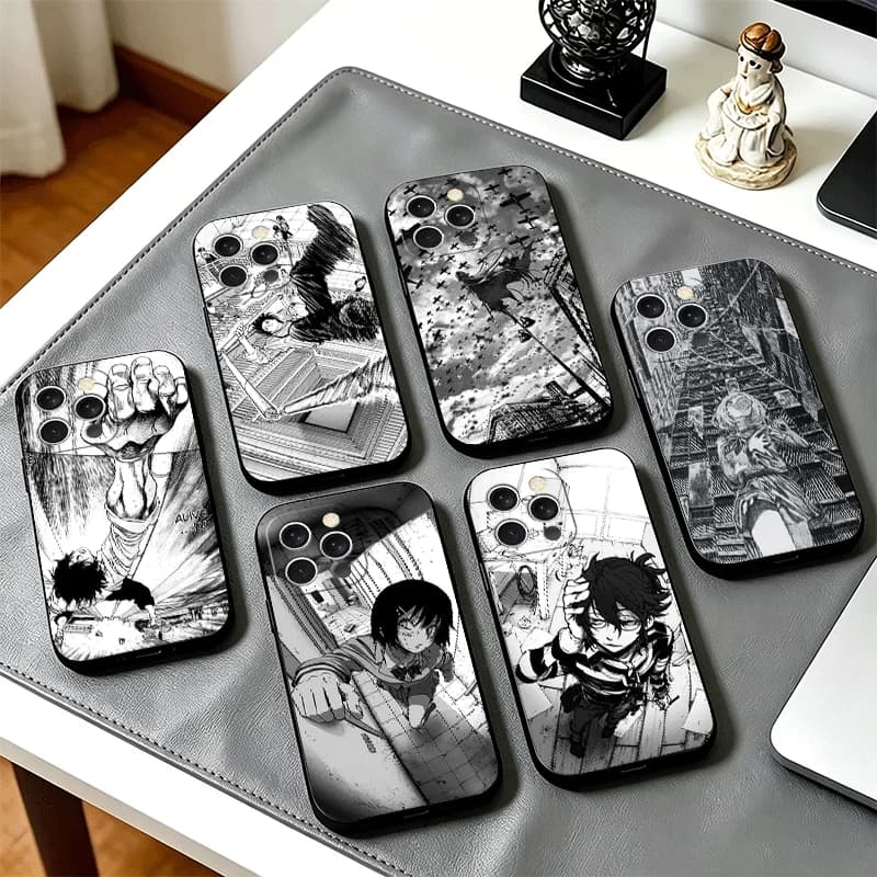 Ultimate Perspective Anime Phone Case Cover for Iphone 11 12 13 Mini 14 15 Plus 16 17 Pro Max 17E 16E XS 7 8 Air SE Black Soft S