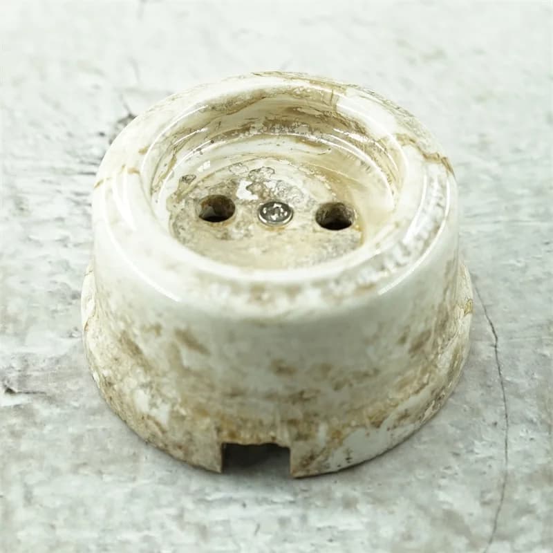 Presa a muro elettrica in porcellana ceramica Vintage retrò germania montaggio superficiale