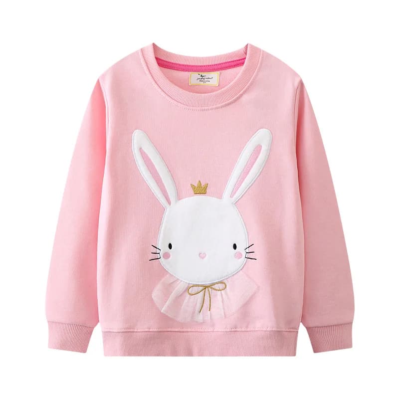 Metri di salto 2-7T Ragazze Ragazzi Felpe per l'inverno Primavera Bambino Cotone Coniglietto Top con cappuccio Moda Sport Camicia per bambini