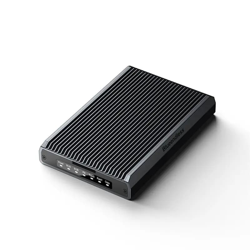 Blueendless 2 Bay RAID M.2 SATA Nvme SSD Enclosure Dual-Bay External RAID Case For M.2 Nvme & SATA Ssds Up To 16TB
