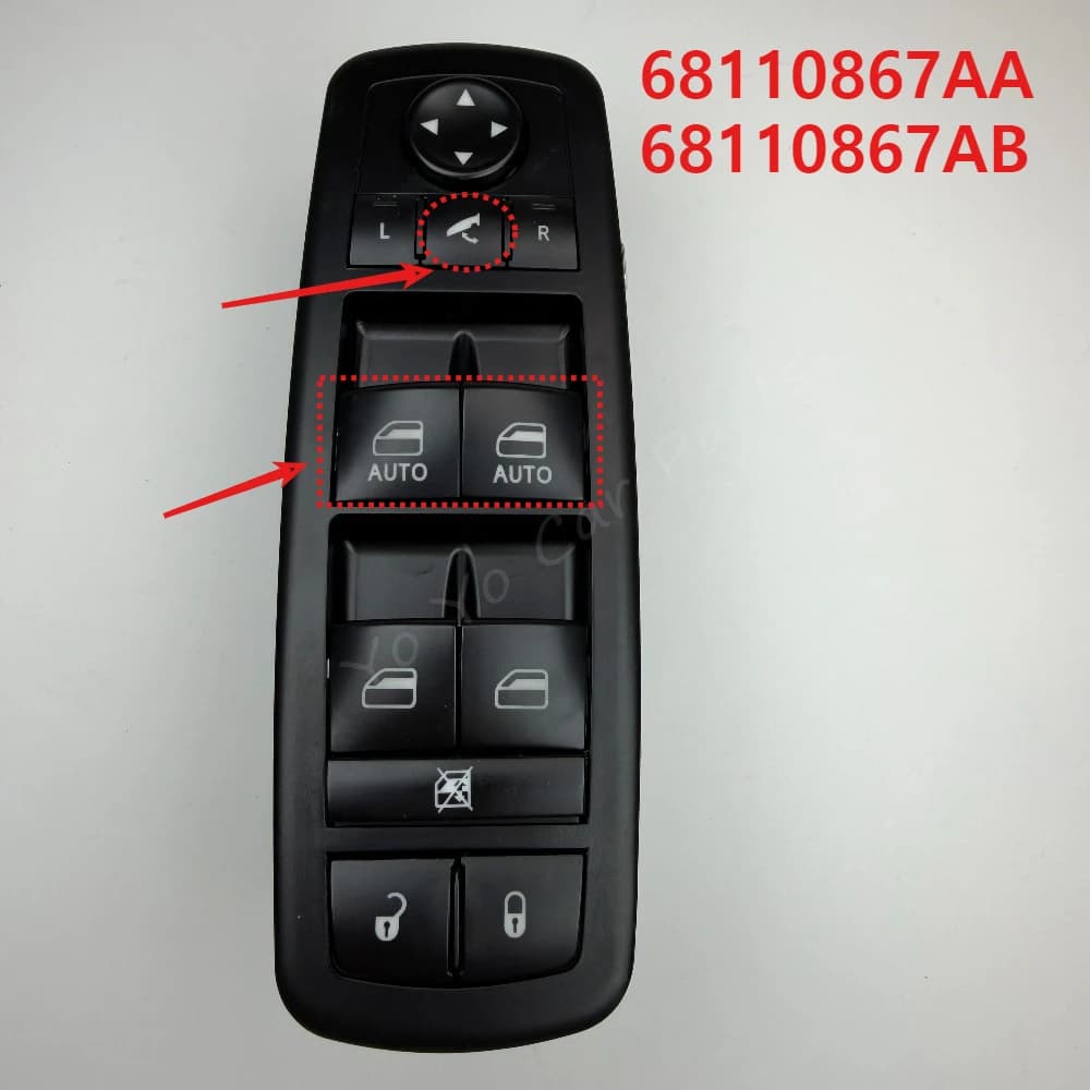 68110867AA 68110867AB Driver Side Power Window Switch For 2012-2017 Dodge Grand Caravan Ram Chrysler Town & Country