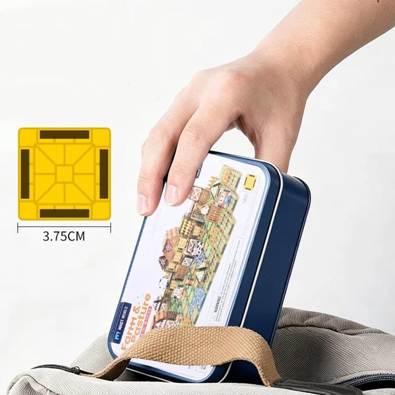 DIY MINI Magnetic Building Blocks set with Portable Iron Box Mini Magnetic Tile Educational Toys Gift STEM Sensory toys