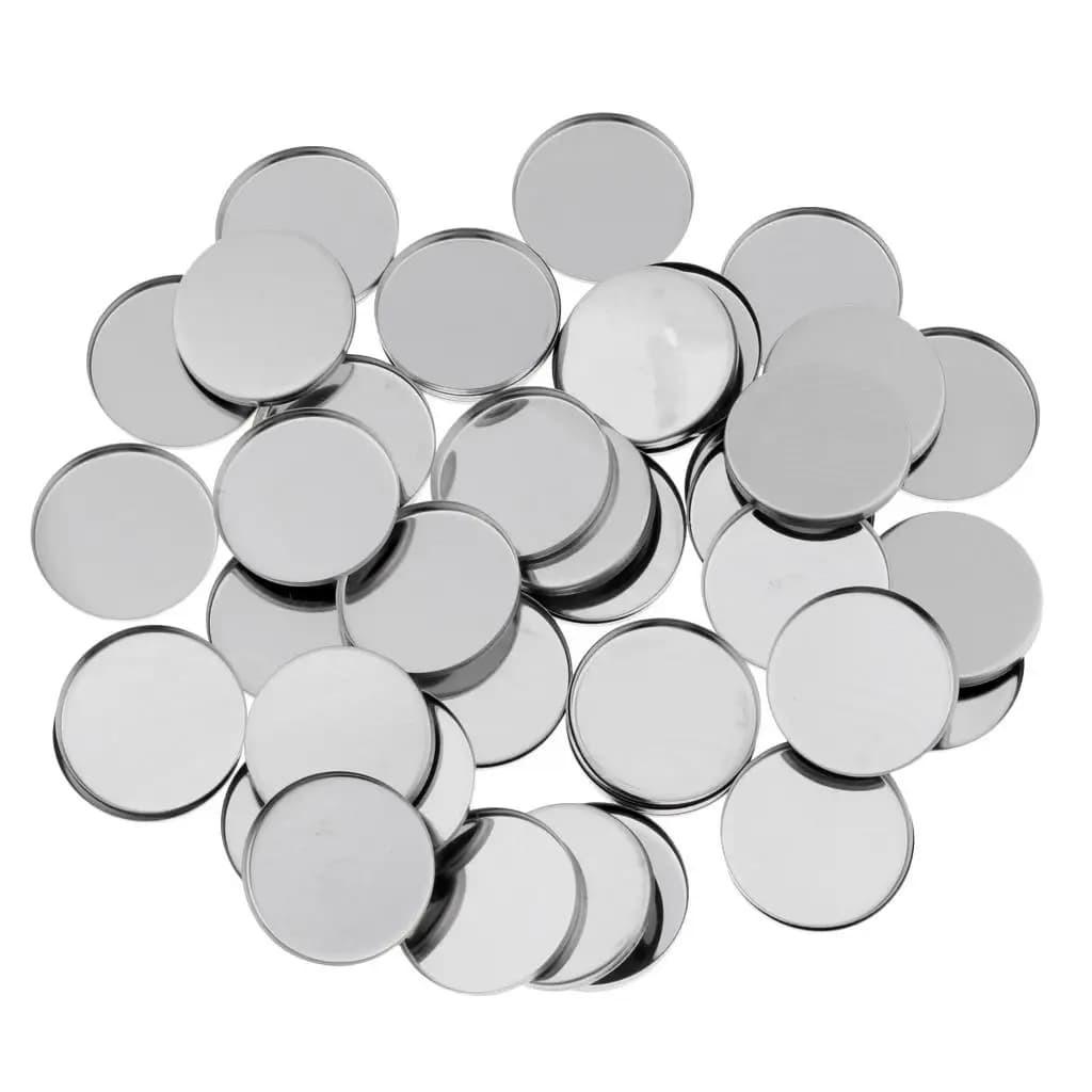 Lot 50Pcs Empty Round Tin DIY Press Pans for Eyeshadow Blusher Organizer s, Diameter 36mm