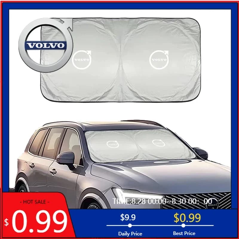 Supporto Universale Nuovo per Parabrezza Auto Volvo, Copertura Parasole Anti-UV, Protezione Parabrezza per XC90 V90 V60 XC60 V40 EC40 EX40 S8