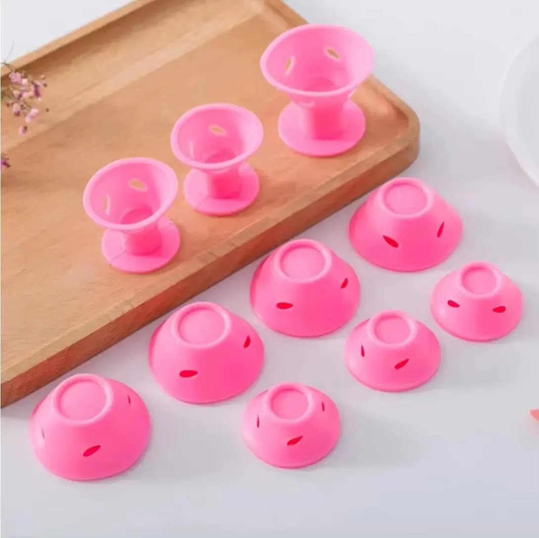 10/20 Pezzi Bigodini Morbidi in Gomma, Clip per Capelli in Silicone Senza Calore, Bigodini che Non Danneggiano i Capelli, Strumenti per Acconciature Fai-da-Te