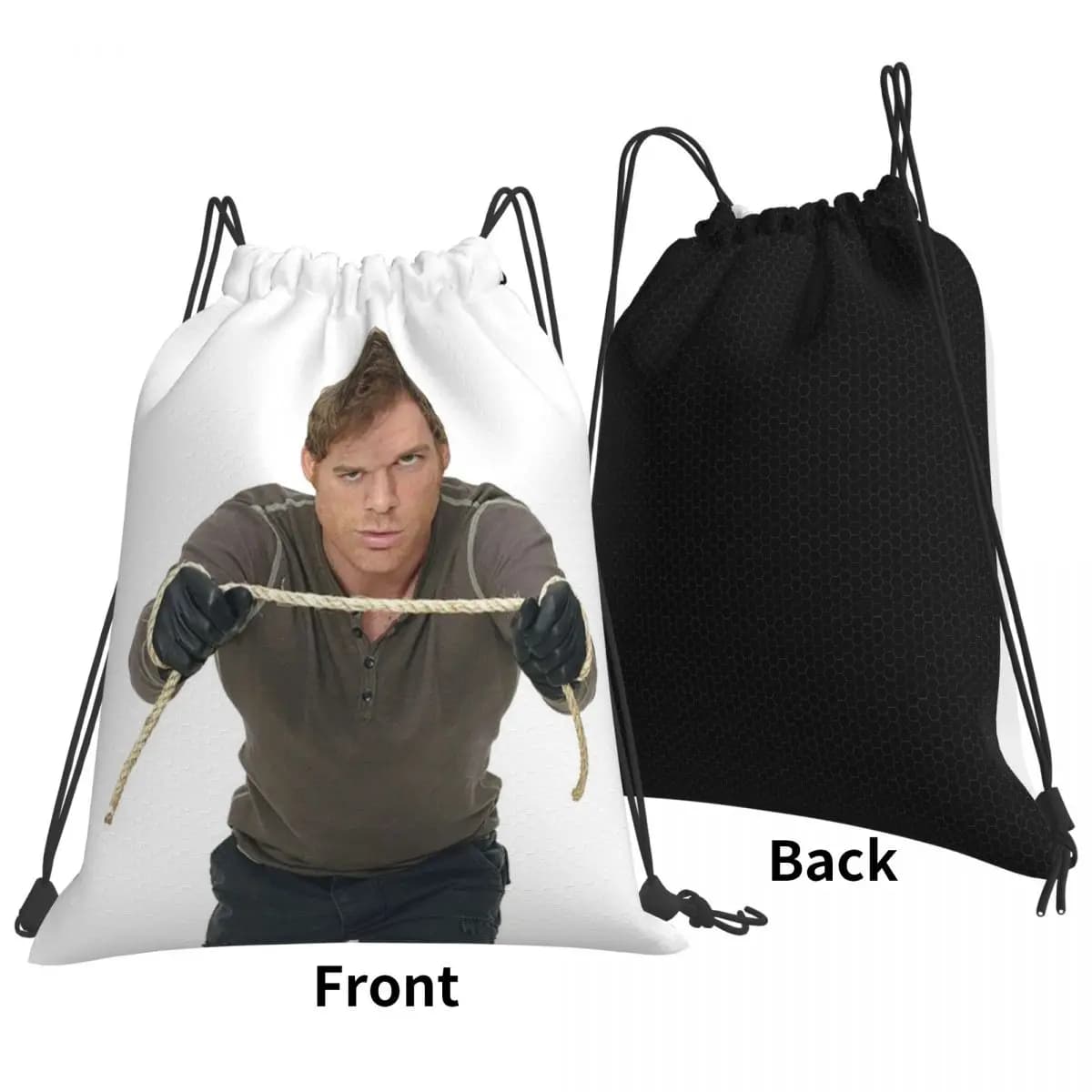Zaini della serie televisiva Dexter Morgan, borse casual con coulisse, borse portaoggetti, borse per libri, per uomo, donna, scuola