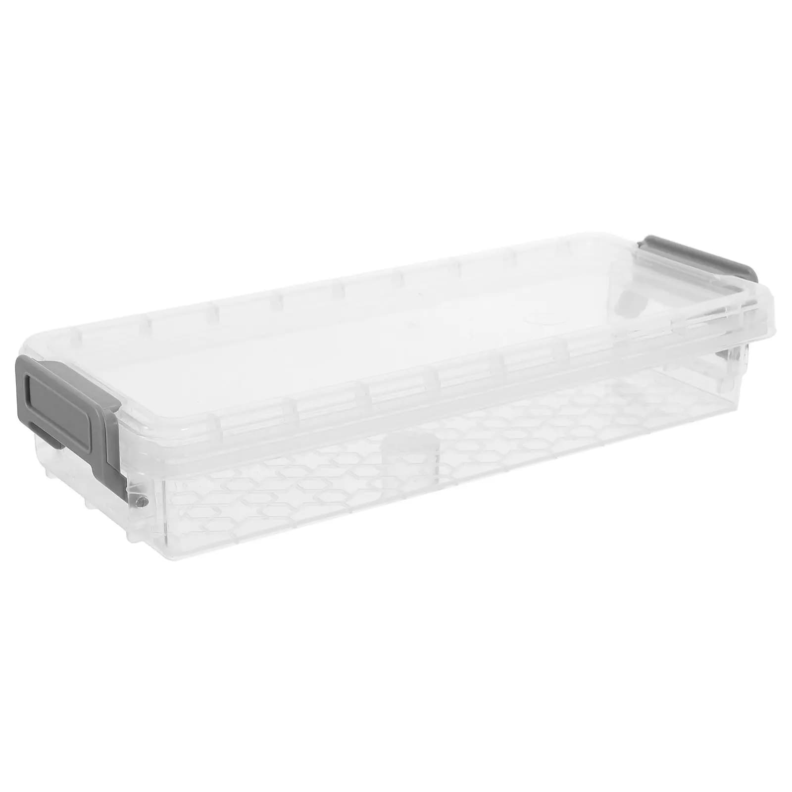 Contenitore Organizzatore da Scrivania Trasparente con Coperchio, Scatola Multifunzionale per Matite, Cancelleria, Snack, Scuola, Ufficio, Casa, Viaggio