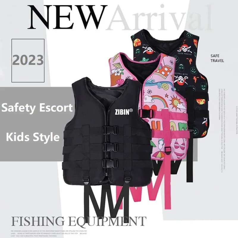 Giubbotto di salvataggio per bambini giubbotto galleggiante giubbotto di salvataggio in Neoprene di sicurezza per sport acquatici Kayak canottaggio nuoto surf giubbotto di galleggiamento alla deriva