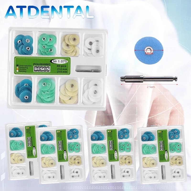 Set of 5 Discs for Dental Finishing and Polishing, Kit for Gross Reduction, Contouring, Teeth Whitening Strips