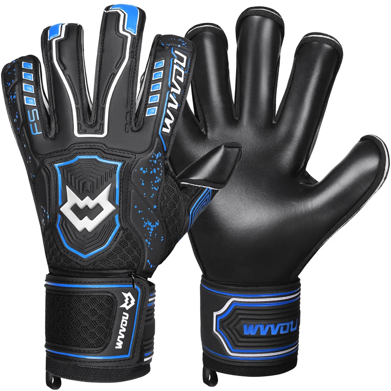 Guanti da portiere da calcio per giovani adulti, guanti da portiere di livello professionale, guanti da calcio ad alte prestazioni con protezione delle dita Pro-Tek,